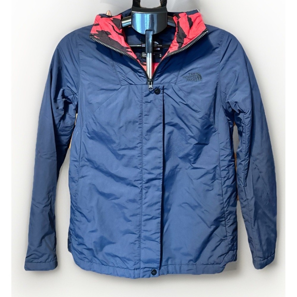 The North Face Womens M Blue Hooded Full Zip Parka Never Stop Exploring NF0A3EPQ